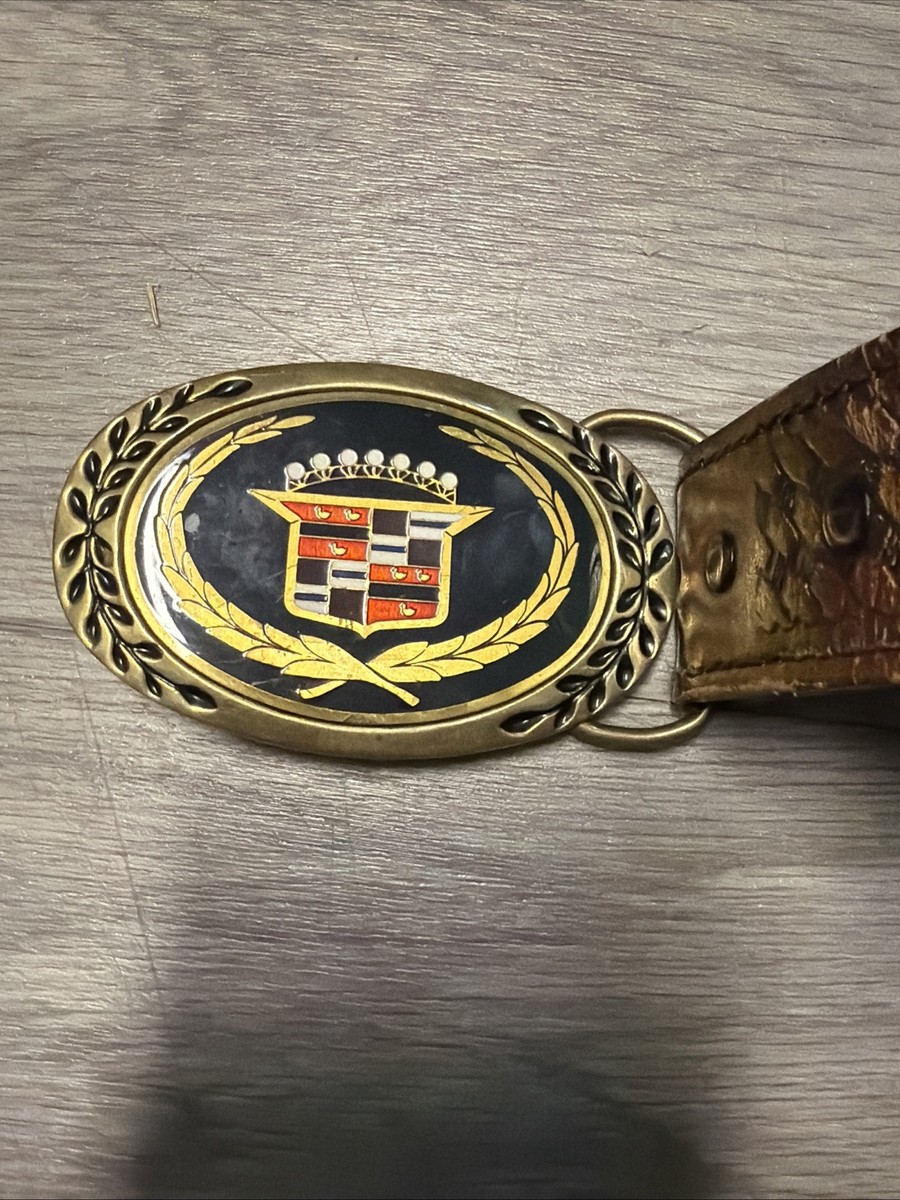 Cadillac Emblem Belt Buckle Heritage Buckles Taiwan Solid Brass