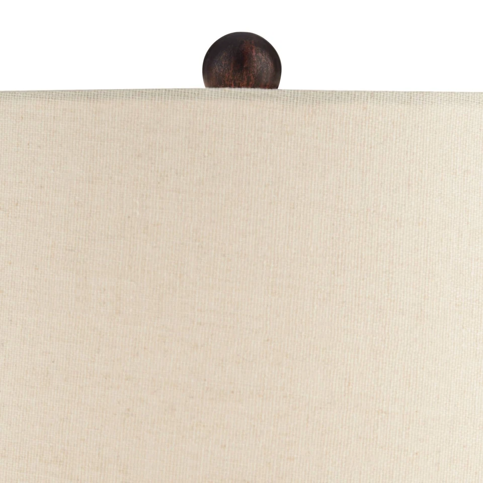 Lámpara de Mesa Murphy Rústica Industrial Acento 23" Alto Rojo Bronce Dormitorio Oficina Foto 3 de 4