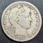 1915 D Barber Quarter - VG+, Nice Coin