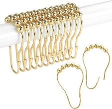 Shower curtain hooks, rustproof metal rings for bathroom rods - 12