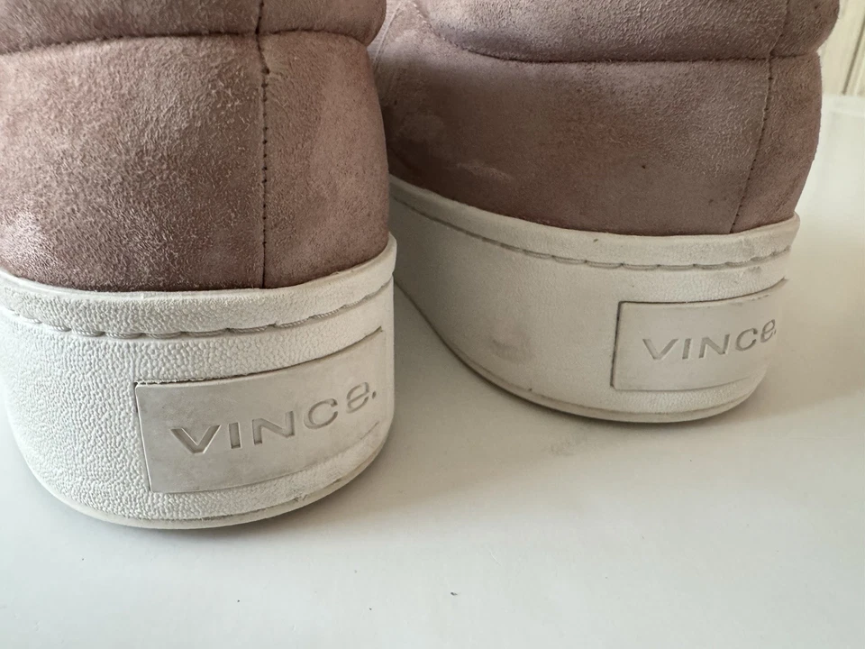 Zapatilla deportiva Vince Warren plataforma gamuza talla 9 sin cordones color rosa hortensia informal Foto 3 de 4