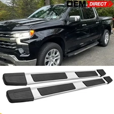 For 19-25 Chevy Silverado Sierra 1500 Crew Cab OE S6 Style Side Steps Bar Pair