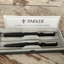 Parker Vector Schreibset  Kugelschreiber Rollerball schwarz  TOP