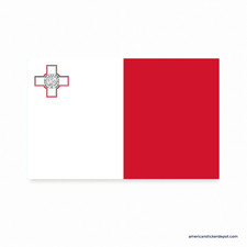 Malta Flag Sticker Decal Car Bumper Truck Motorcycle Vinyl 5x3 USA Made