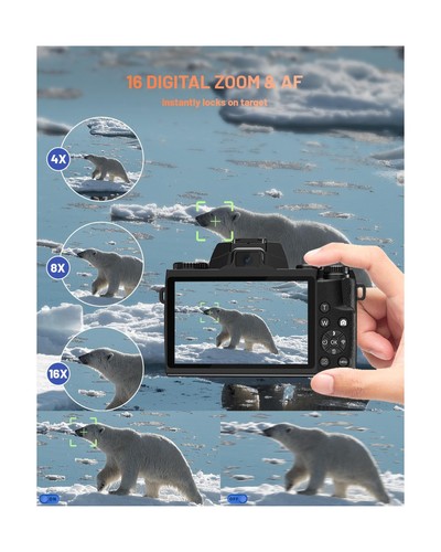 8K Digitalkamera für Fotografie, Vlogging Kamera für YouTube mit Autofokus... - Bild 5 von 9