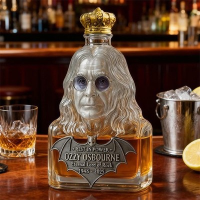 NEU Ozzy Whisky Flasche Osbourne Rock Singer-förmige Whisky-Glaskaraffe