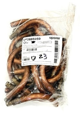 UPONOR LF2885050 PROPEX COPPER TUB ELL,1/2'' PEX BRASS X 1/2'' COPPER 3/4'' QTY 23