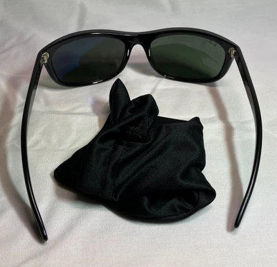 RAY-BAN 4089 601/58 3P black polarized BALORAMA wrap sunglasses - Image 1 of 4