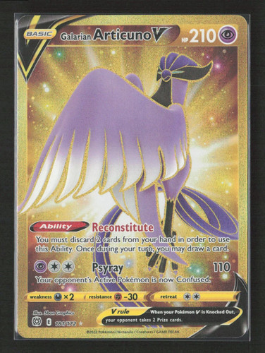 SWSH09: Brilliant Stars Galarian Articuno V (Secret) #181/172