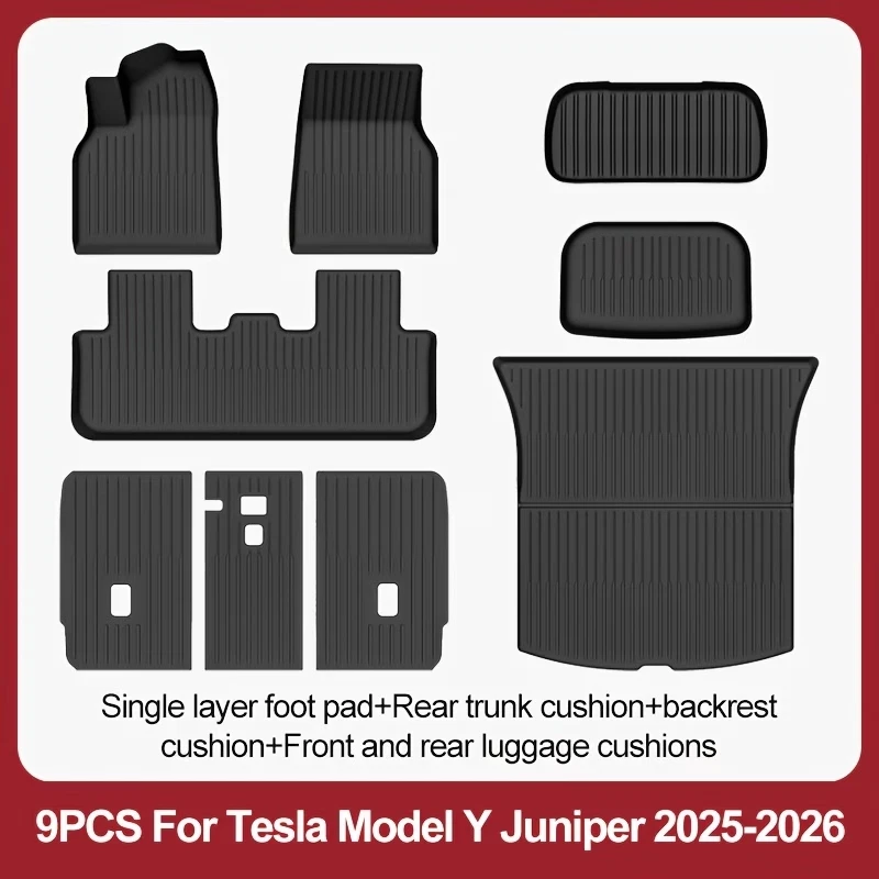 Tesla Model Y Juniper 2025-2026 TPE Fußmatten und Kofferraumwanne