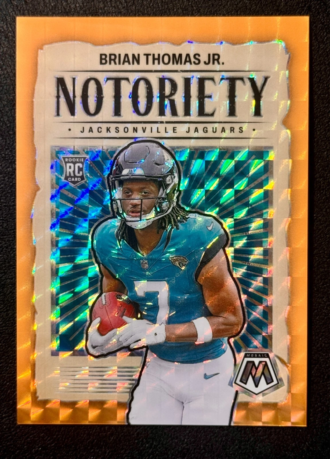 Brian Thomas Panini Mosaic Notoriety #25 Orange Fluorescent