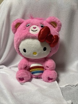Basic Fun! Hello Kitty Pink Bear Costume Plush w/ Rainbow Heart 2023