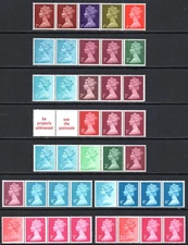 COIL STRIPS - 8 DECIMAL  + 1 PRE-DECIMAL , FINE UNMOUNTED MINT. SEE SCAN