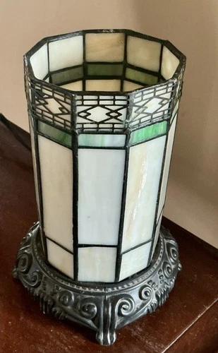 Vintage Hampton Bay Sonoma Tiffany Style Small Table Lamp Bronze Finish