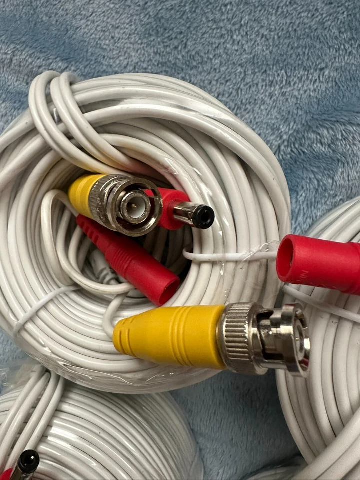 Lot BNC Video Power Wire Cord 4 @ 50ft -Samsung Camera Cable 1080P 720P 960H ETC - Image 3 of 4