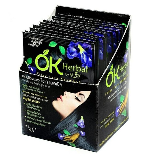 OK HERBAL Color Care Shampoo To Cover White Hair Easy ( 30ml x 12) - Picture 2 of 16