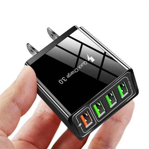 4 Ports Fast Wall Charger Charging Block Phone USB Cube For iPhone iPad Samsung - Photo 6 sur 8