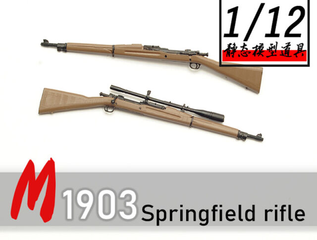 1/12 Scale Springfield Rifle General Military Prop Model for 6" Figure Doll