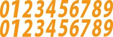 0-9 Reflective Numbers Orange Sticker Vinyl Decal pick 1"-12" Set Of 20 RV1-2 