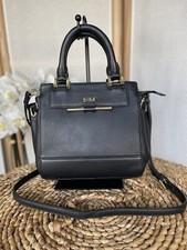 Biba black leather handbag shoulder cross body bag / SEE DESCRIPTION