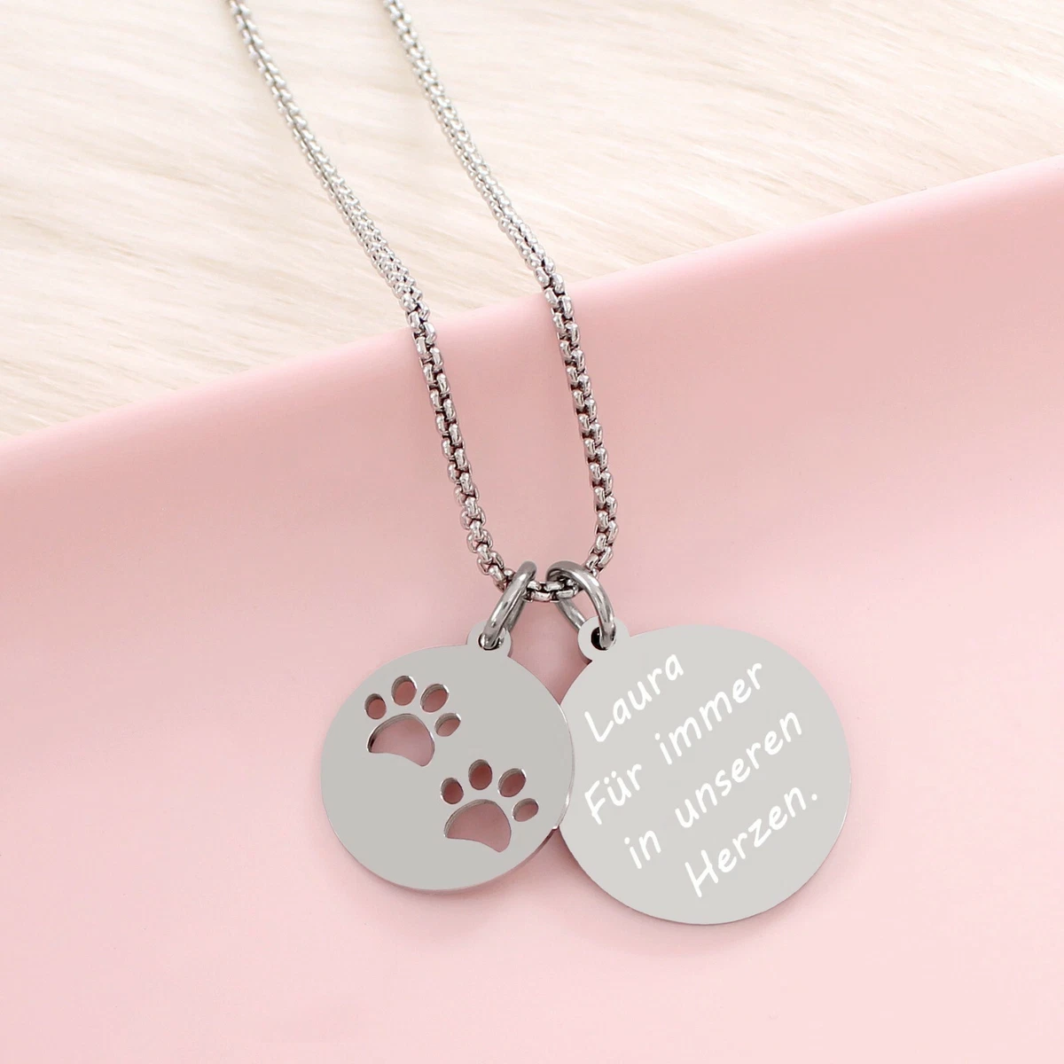 Personalisiertes Edelstahl-Hunde- Oder Katzenhalsband-Anhänger | Lasergravur Mit Name & Telefonnummer | Langlebig & Wasserfest