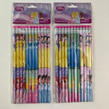 Disney Princess Wood Pencils 2 Packs of 12 Belle Cinderella Snow White Ariel