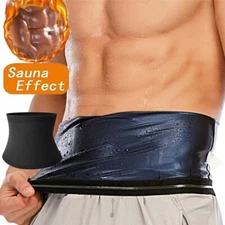 Men Waist Trainer Trimmer Slim Sauna Belt Sweat Body Shaper Fat Burner Shapewear