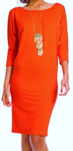Trina Turk Midi Dress Size-M Bold Shade of Red Made in USA