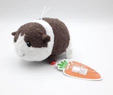 Japanese guinea pig plush brown white 4" keychain mini cute