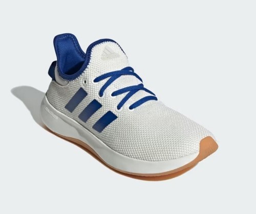 Women's Adidas Cloudfoam Pure White Royal Blue - (Size 7) - Picture 4 of 8
