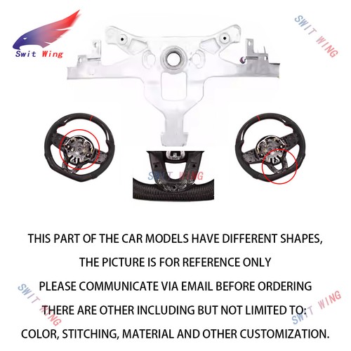 Alcantara Carbon Fiber Steering Wheel Fit BMW 5 6 7 8 Series X3 4 5 6 M5 G30 Red - Picture 5 of 8