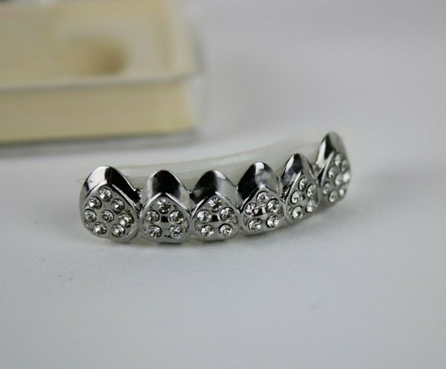 Set Grillz In Stile Hip Hop Placcato In Oro 18k, Composto Da 8 Denti - Foto 3