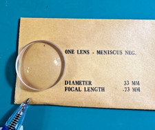 Edmund One Lens Meniscus Negative 33mm Diameter -73mm Focal Length