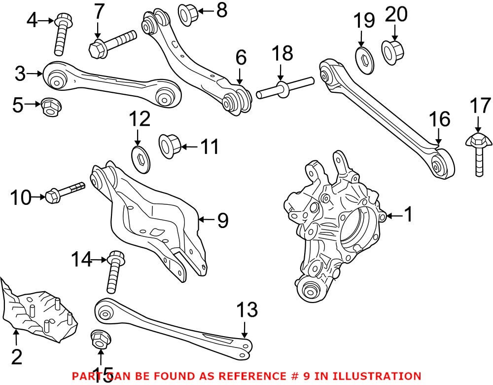 Genuine OEM Suspension Control Arm for BMW 33326884694 eBay