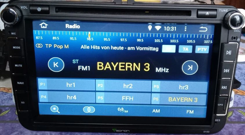 Einbau-Navigation für VW, SEAT u. SKODA, 8 Zoll, 2-DIN mit CAN-Bus Unterstütz. - Bild 2 von 4