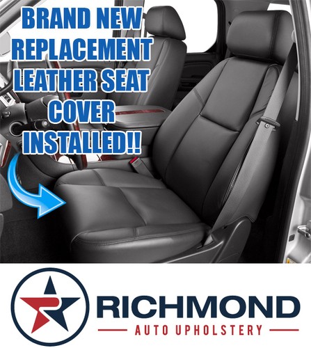 Chevy Tahoe LTZ 2011 - parte inferior lateral del conductor cuero perforado cubierta asiento aire acondicionado negro - Imagen 3 de 11