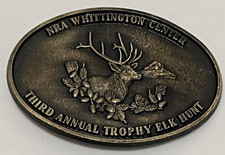 SJ03122  NRA WHITTINGTON CENTER THIRD ANNUAL TROPHY ELK HUNT  BELT BUCKLE