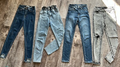 4 teiliges Jeanspaket Gr. XXS/S bzw. 32/34   SHEIN, Clockhouse C&A, Sasha, Rions