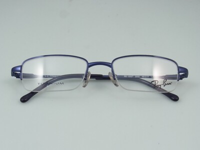 Ray Ban Titanium RB 1002T 3002 Brille Kinder Lesebrille 45-17-120 Halbrand Blau