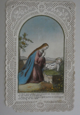 Image pieuse canivet dentelle reine du ciel