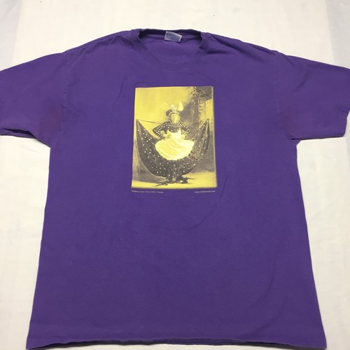 Skating Clown Circa 1870 France Purple T-shirt Large Comic Entertainer Circus - Picture 2 of 8