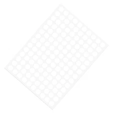 Screw Hole Cover Stickers 12mm Dia 420Pcs in 3 Sheet PVC Cap Waterproof White