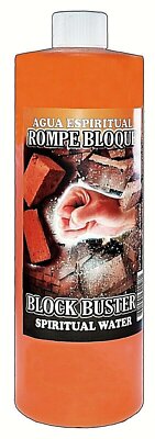BLOCK BUSTER- ROMPE BLOQUE ESPIRITUAL SPIRITUAL WATER 16 OZ -MAGICK, WICCA