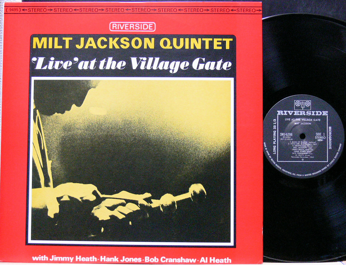Milt Jackson Quintet – 'Live' At The Village Gate, 1981 Riverside Records – SMJ-6286, Japan Vinyl + OBI Milt Jackson Quintet – 'Live' At The Village Gate, 1981 Riverside Records – SMJ-6286, Japan Vinyl + OBI