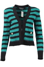 Balmain Striped Knit Jacket Fr 36 Uk 8