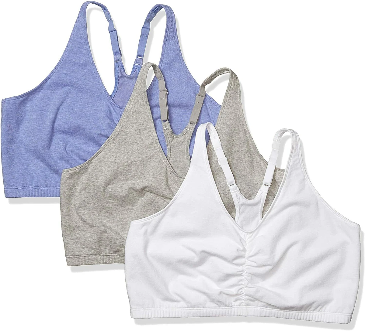 Fruit of the Loom Women's Shirred Front Racerback Sports Bra