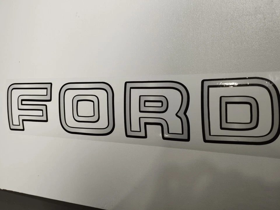 TAILGATE DECAL fits 1992-1996 OBS Ford F150. F250, F350 Silver/Black TOP QUALITY - Image 2 of 4