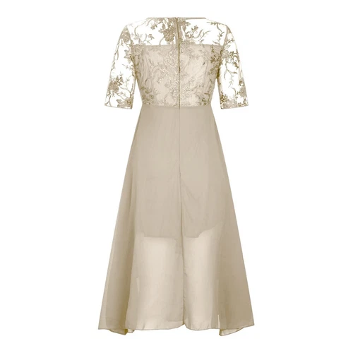 Women's Fashionstea Length Embroidery Lace Chiffon Casual Dresses for Women - Bild 15 von 31