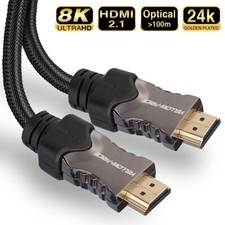 8K HDMI 2.1 UHD Cable HDTV 3D 4K 2160P HDR 120Hz 48Gbps Dolby HDCP 2.2 RGB 4:4:4