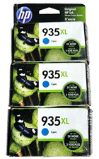 HP 935 XL Cyan Ink Cartridges, Officejet 6815, 6820 Exp. 2023 3 Pack